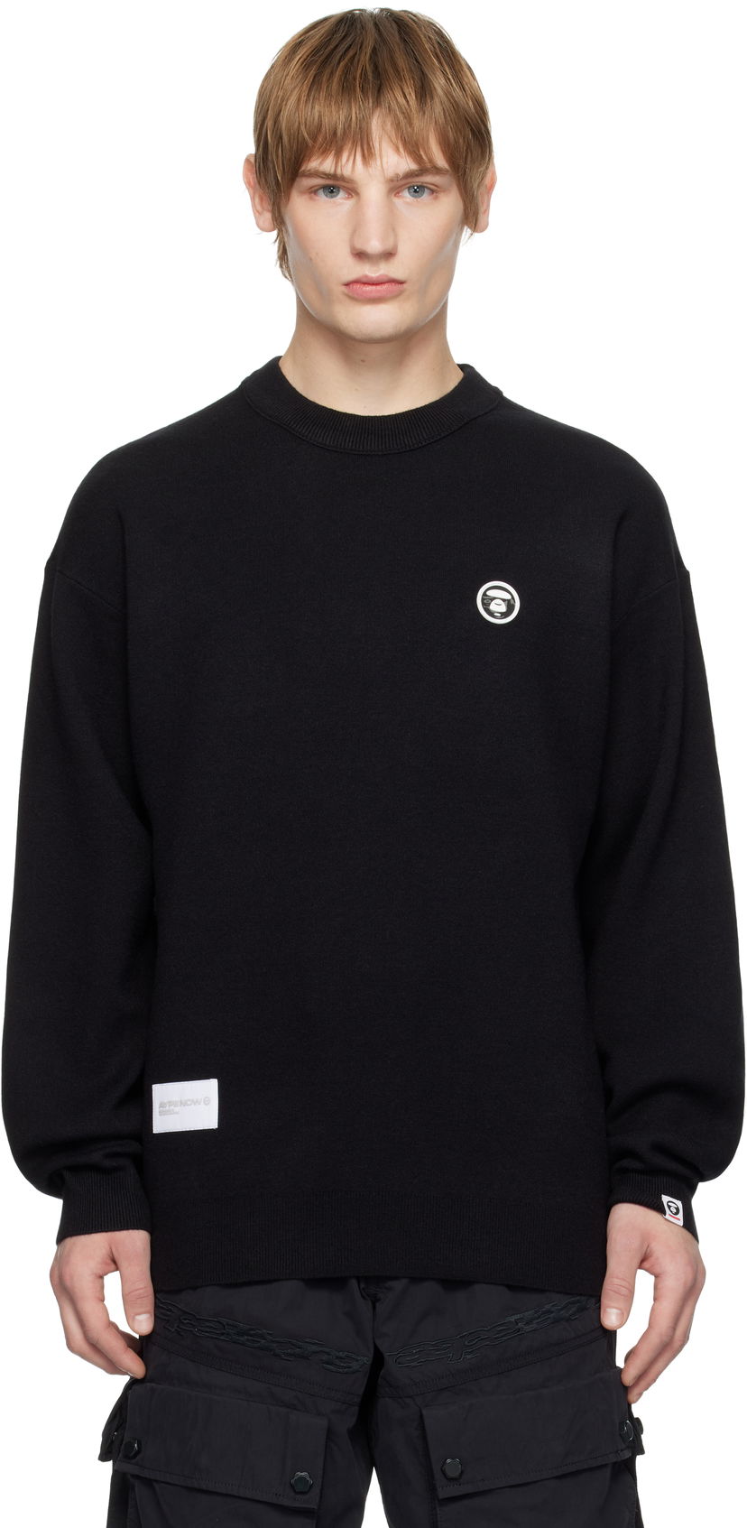 Villapaita AAPE by A Bathing Ape AAPE by A Bathing Ape AAPE NOW Knit Sweater Musta | AAPKNMB333XXNBKX