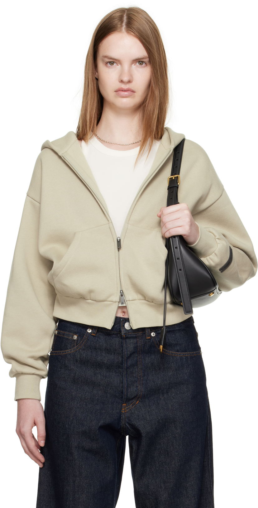 Huppari Fear of God Fear of God ESSENTIALS Classic Fit Zip-Up Hoodie Vihreä | 192SP255096FW