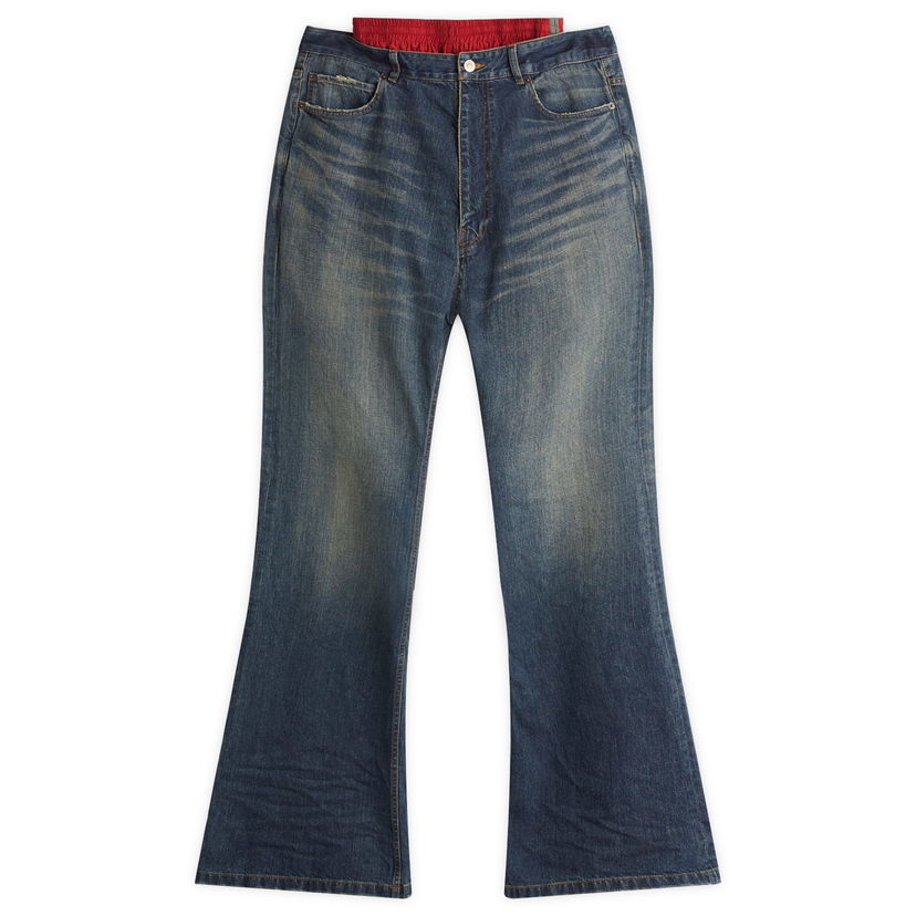Jeans Balenciaga Balenciaga Layered Flare Jeans, Size Large Sininen | 814224-TRW62-3020