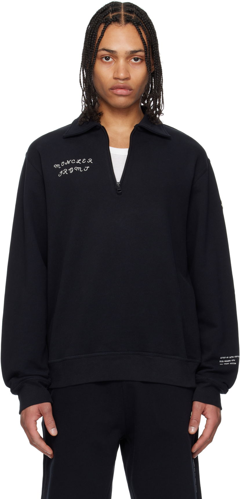 Huppari Moncler Genius x FRGMT Hiroshi Fujiwara Cotton Zip-Up Sweatshirt Musta | K109U8G00004M5214