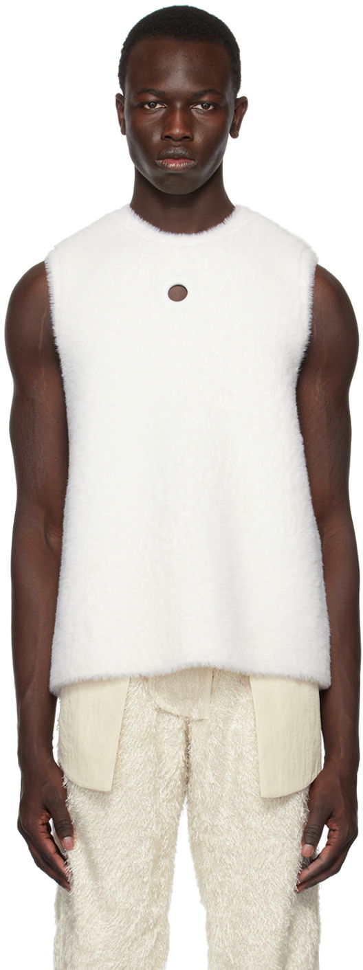Villapaita Craig Green Exclusive Fluffy Vest Valkoinen | CGSS23CKNVST15