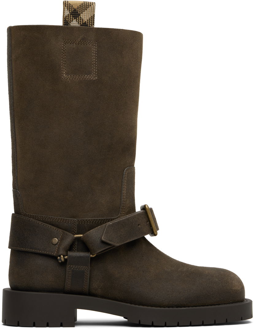 Tennarit ja kengät Burberry Burberry Suede Soft Saddle Low Boots Ruskea | 8113016