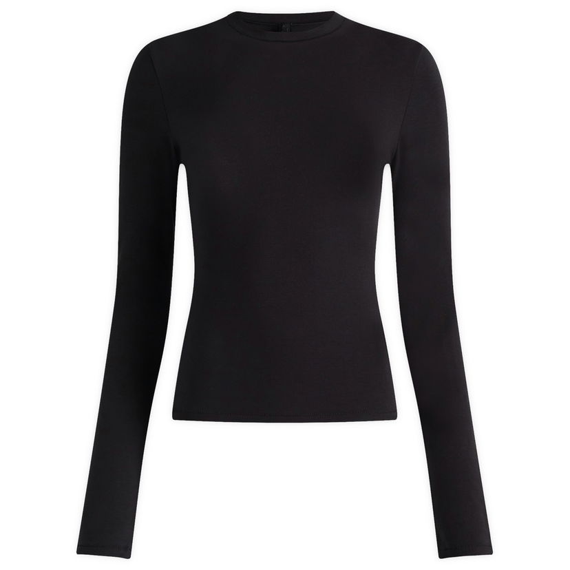 T-paita SKIMS Cotton Jersey Long Sleeve T-Shirt, Size Large | SKIMS Musta | AP-TSH-0647-SOT