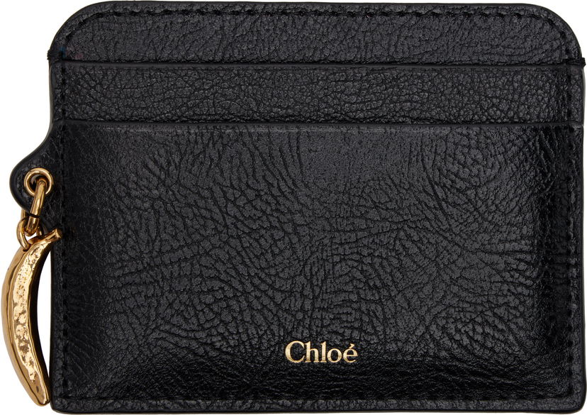 Lompakko CHLOÉ Chloé Banana Charm Card Holder Musta | CH25SP544N72