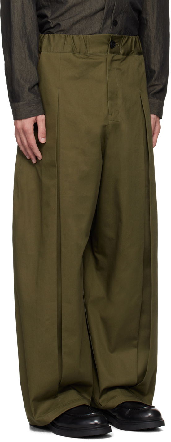 Housut sage NATION Sage Nation Box Pleat Trousers Vihreä | S011 BOX PLEAT TROUSER, 1