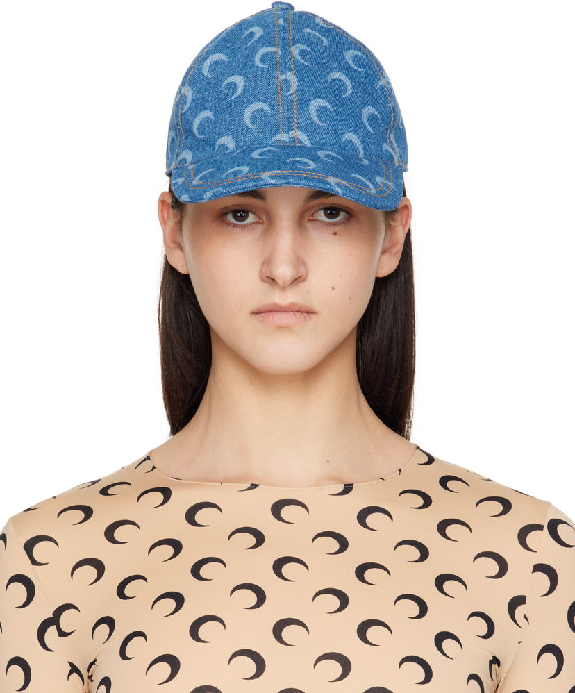 Korkki Marine Serre Marine Serre Moon Denim Baseball Cap Sininen | UHG048A CDEN0002
