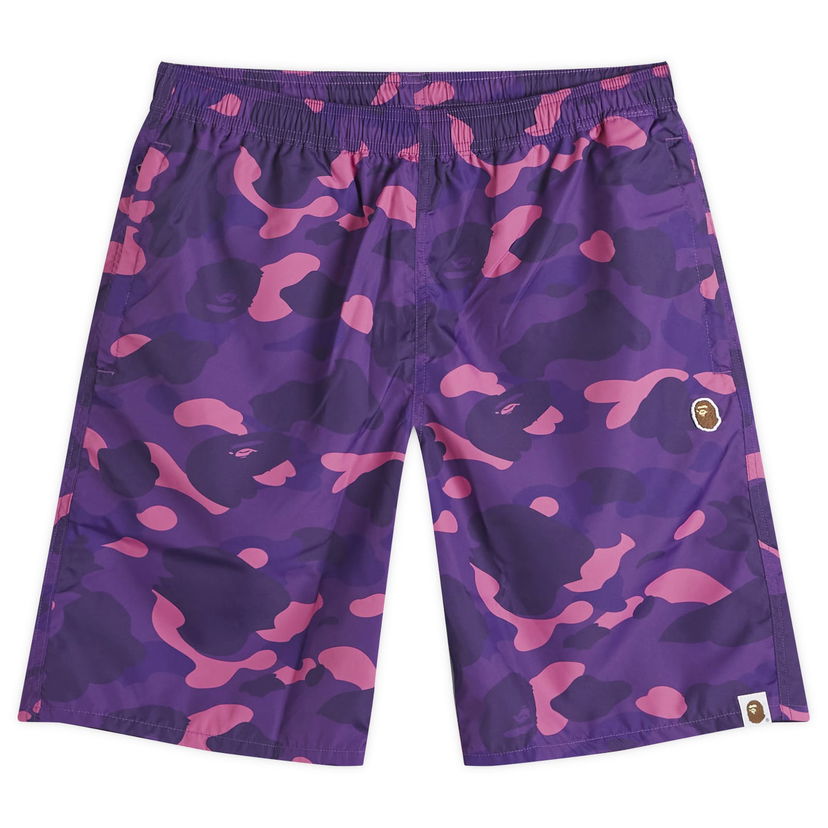 Shortsit BAPE A Bathing Ape Colour Camo One Point Beach Short Violetti | 001SPK301006M-PPL
