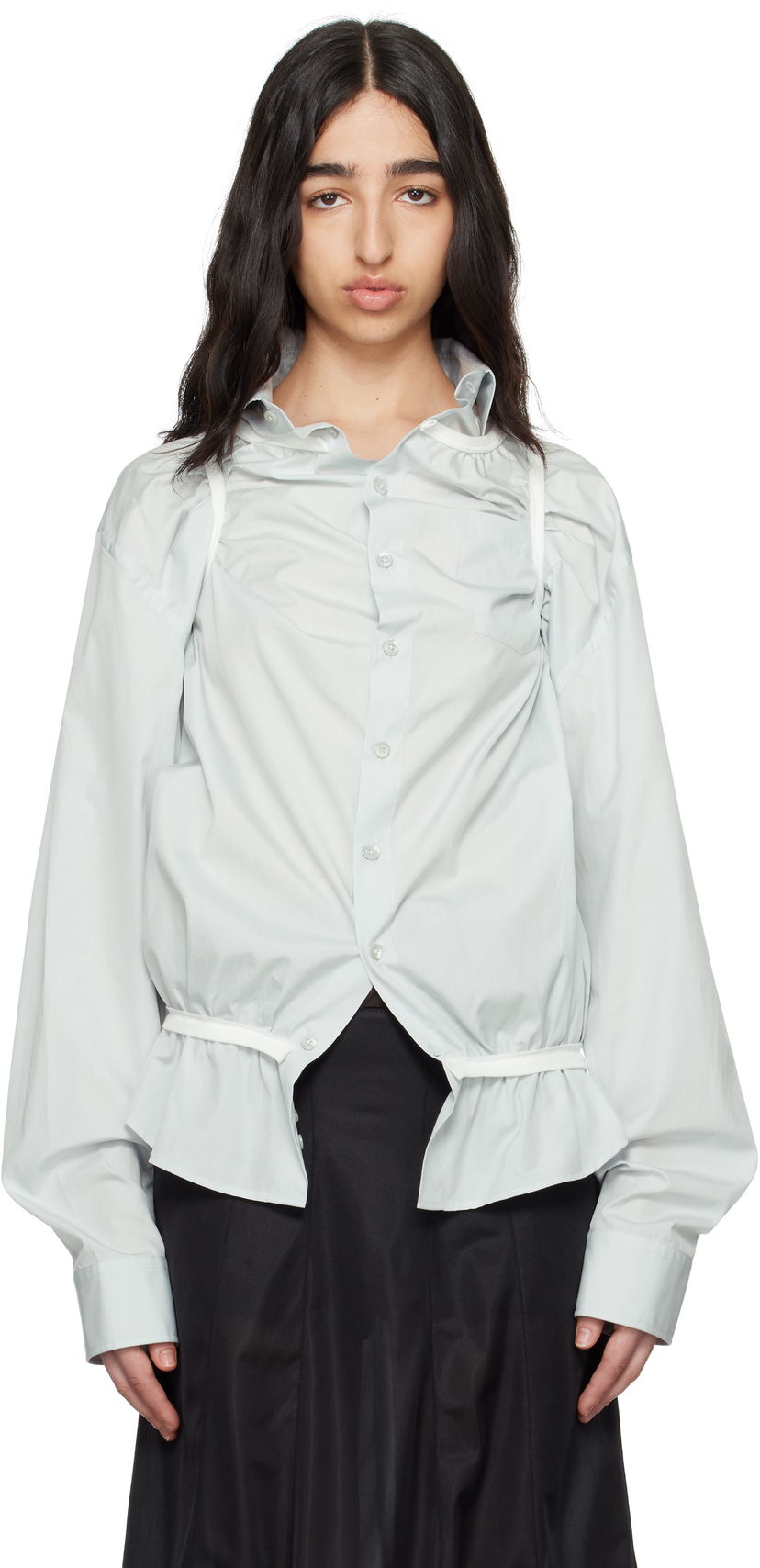 Paita Maison Margiela Maison Margiela Piping Shirt Harmaa | S51DT0019 M35397
