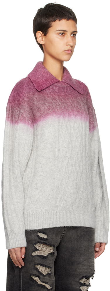Villapaita ADER ERROR Gradient Cable Knit Sweater Violetti | BMADFWKT0101GR, 4