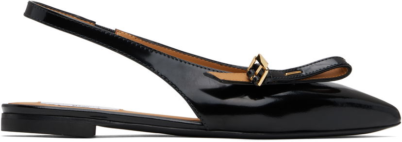 Vaatteet Moschino Moschino Buckled Bow Ballerina Flats Musta | MA11040C1M MJ0 000