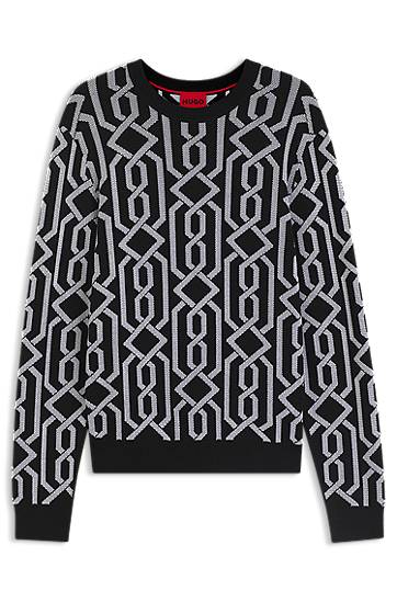 Villapaita BOSS Regular-fit sweater with jacquard pattern Monivärinen | 50547001, 0