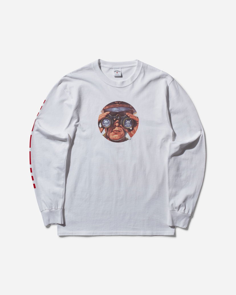 T-paita Noah SOS Long Sleeve T-Shirt Valkoinen | T234FW24 WHT
