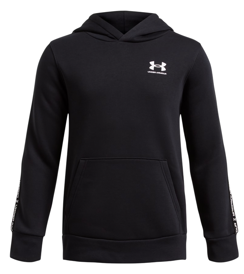 Huppari Under Armour Under Armour Icon Fleece Taping Hoodie Musta | 1390293-001
