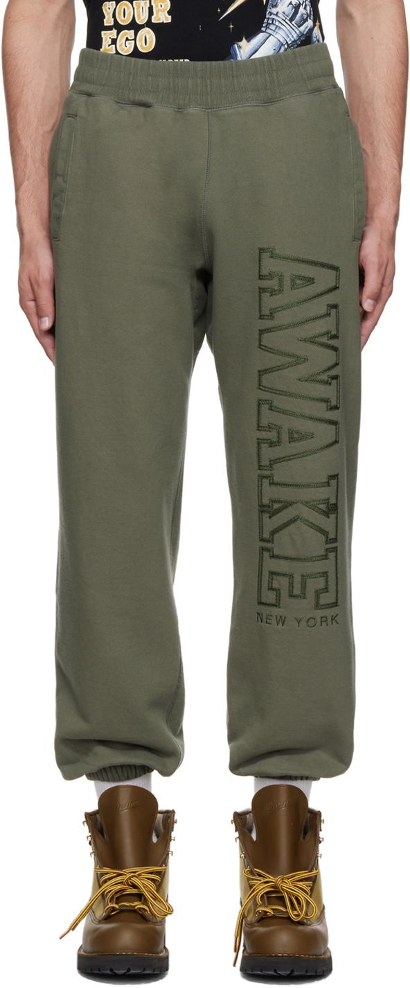 Verryttelyhousut Awake NY Awake NY Cotton Lounge Pants Vihreä | AWK-SP22-SP001