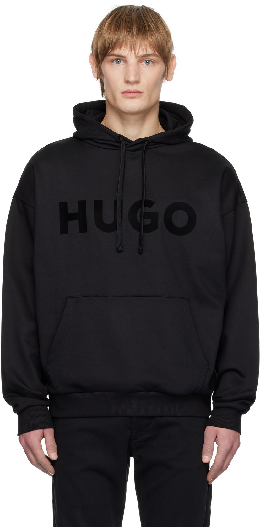 Huppari BOSS Logo Bonded Hoodie Musta | 50529090