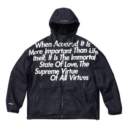 Tuulitakki Supreme Denim Parka by  x JUNYA WATANABE COMME des GARÇONS MAN Sininen | SUP-FW21-274