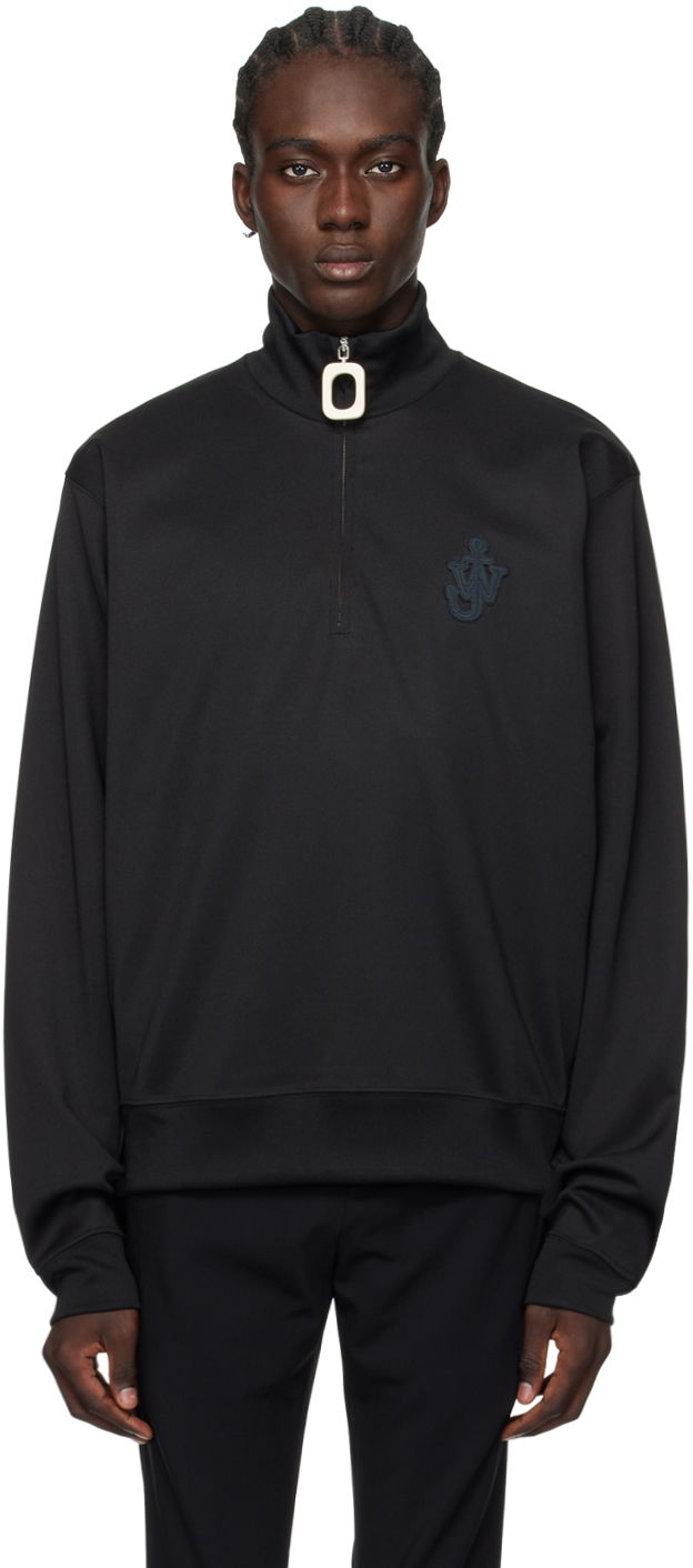 Huppari JW Anderson Half-Zip Sweatshirt Musta | JO0198-PG0999