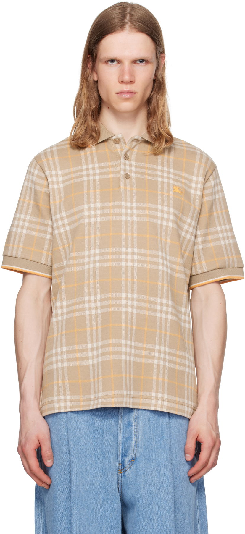 Poolopaita Burberry Burberry Check Cotton Polo Beige | 8110102