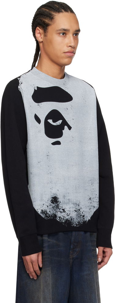 Villapaita BAPE A Bathing Ape Ape Head Over Print Sweatshirt Harmaa | 001SWK801006M, 1