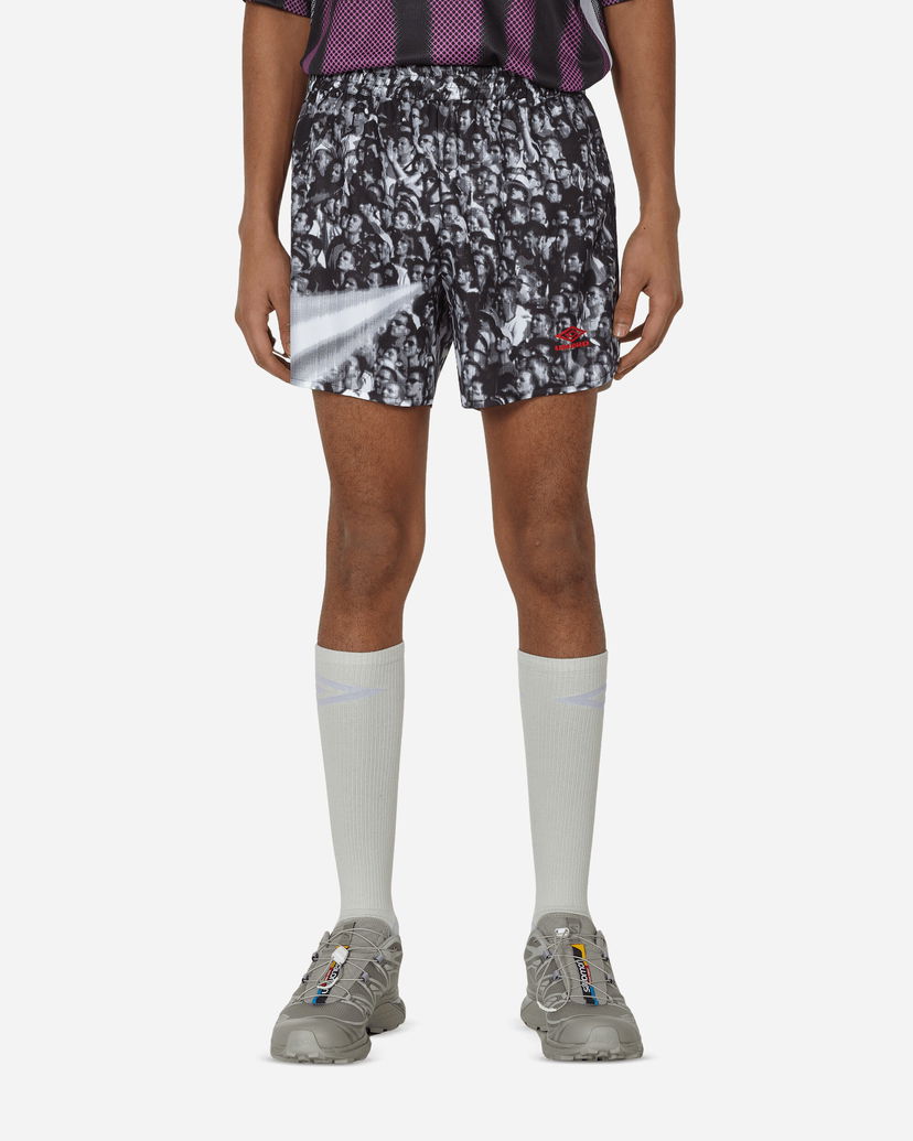 Shortsit Umbro Printed Shorts White / Black Musta | UBMW068FA43 WTH0004
