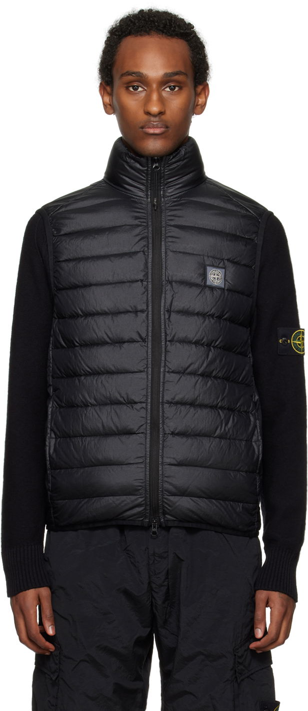 Takki Stone Island Loom Woven Chambers Down Vest Musta | 8015G0524
