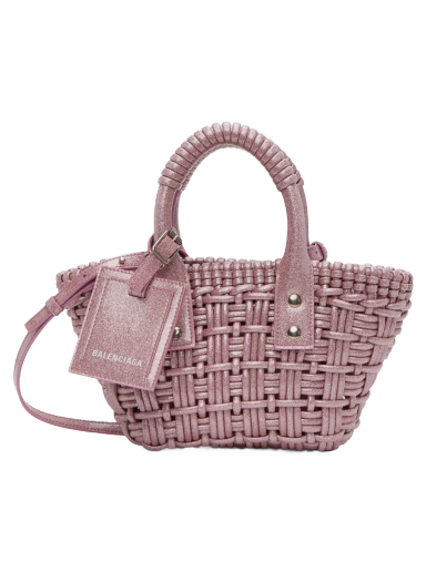 Kangaskassi Balenciaga XXS Bistro Basket Bag Vaaleanpunainen | 678028 210GX