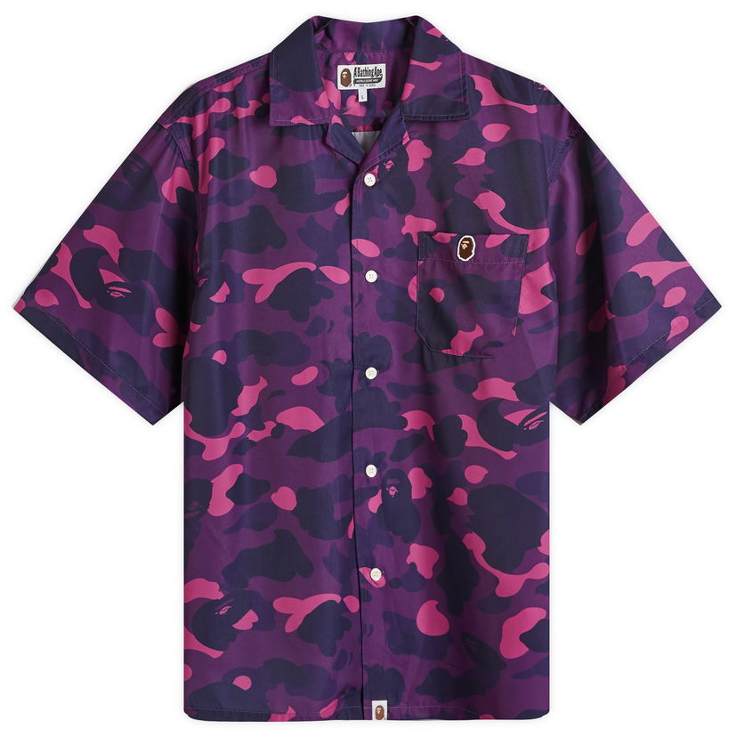 Paita BAPE A Bathing Ape Colour Camo One Point Vacation Shirt Violetti | 001SRK301001M-PPL