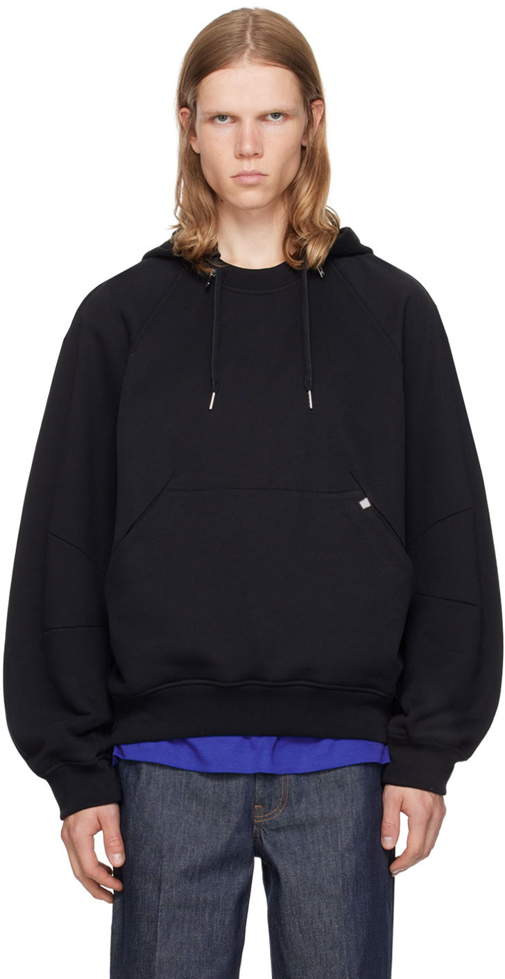 Huppari Helmut Lang Apex Zip Hoodie With Kangaroo Pocket Musta | O06HM502, 0
