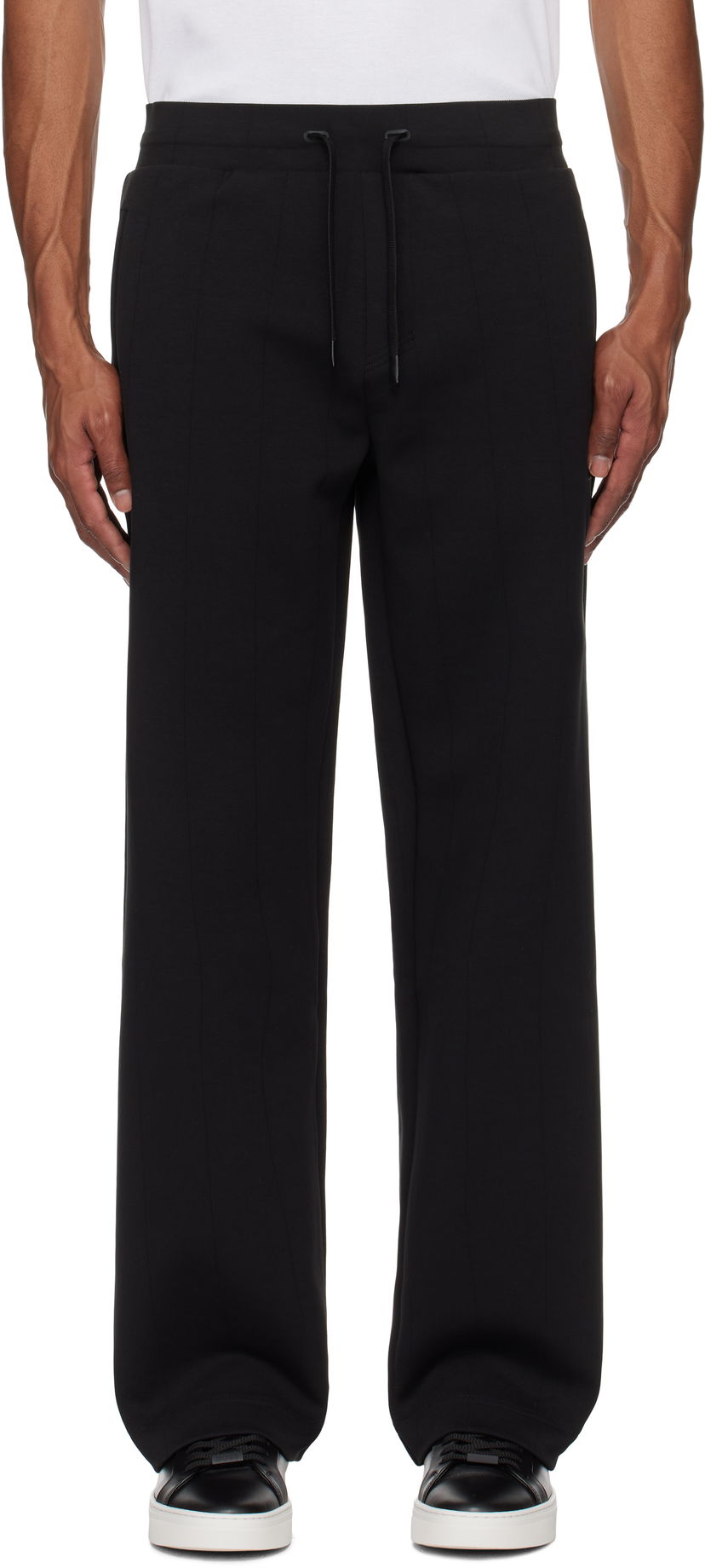 Verryttelyhousut BOSS Men's Cotton Track Pants Musta | 50530015