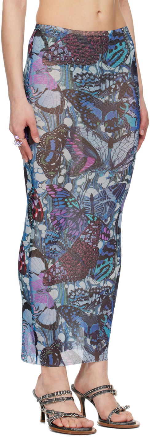Hame Jean Paul Gaultier Gaultier Butterfly Print Maxi Skirt Sininen | 24/25-F-JU070-T545-5090, 1