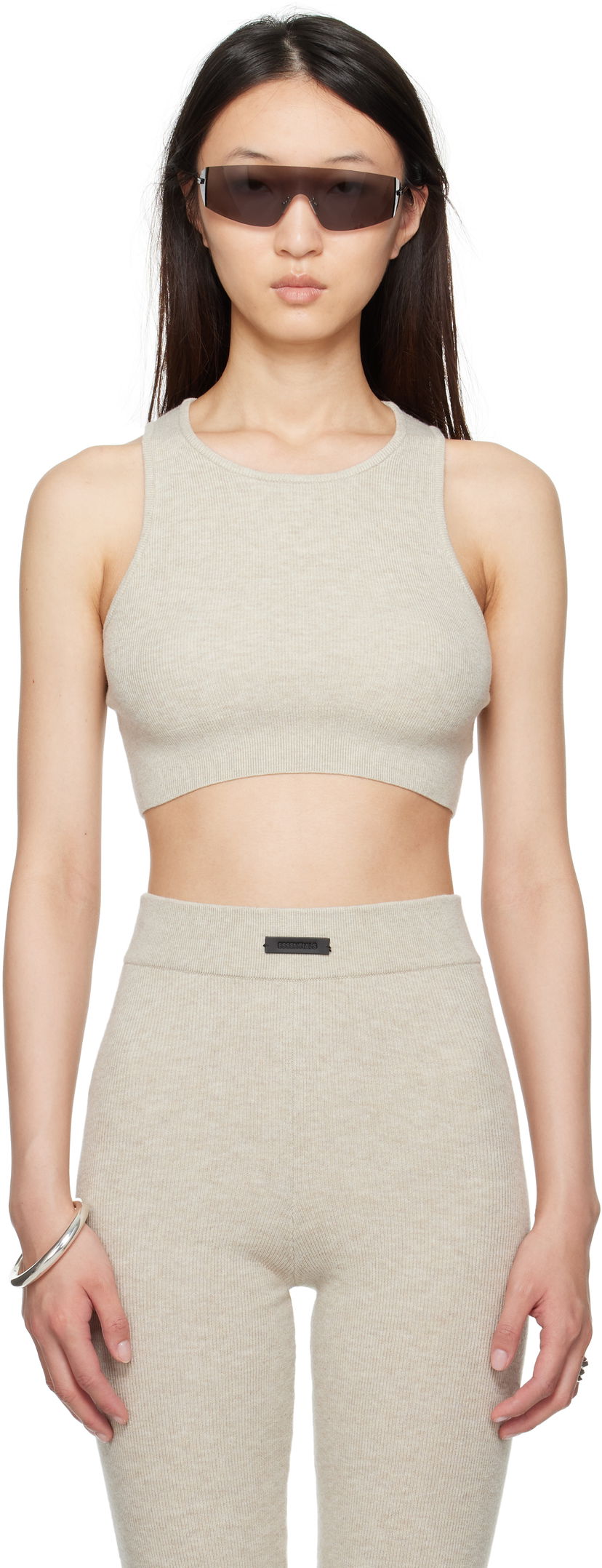 Tankkitoppi Fear of God Fear of God ESSENTIALS Soft Rib Sport Tank Top Beige | 192SP257691FW