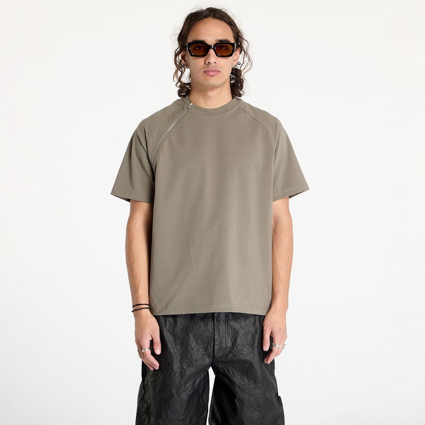 T-paita HELIOT EMIL Sequence Zip T-Shirt Vihreä | HE_M_09_090_DG23