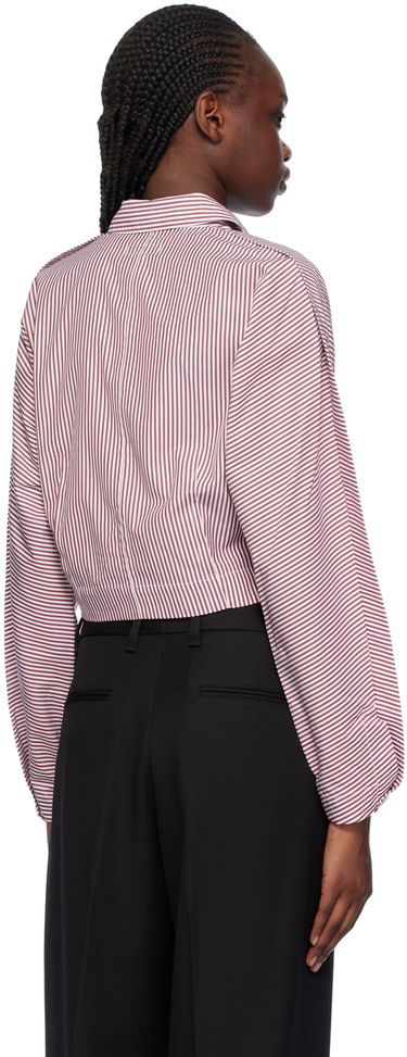 Paita rag & bone Morgan Striped Cropped Shirt Punainen | WAW23HA0214621, 2