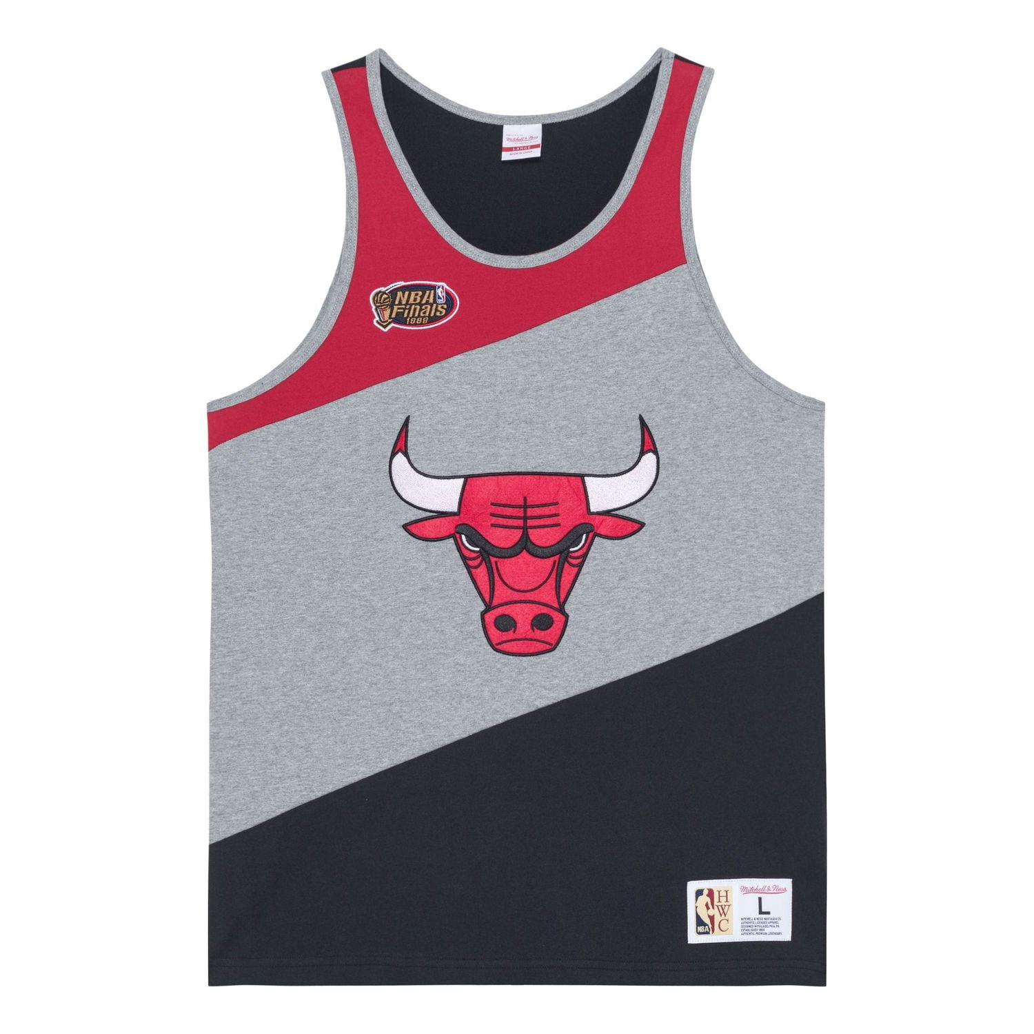 Tankkitoppi Mitchell & Ness NBA Chicago Bulls HWC Colorblocked Tank Top Harmaa | TTNK5120-CBUYYPPPGHRD, 0