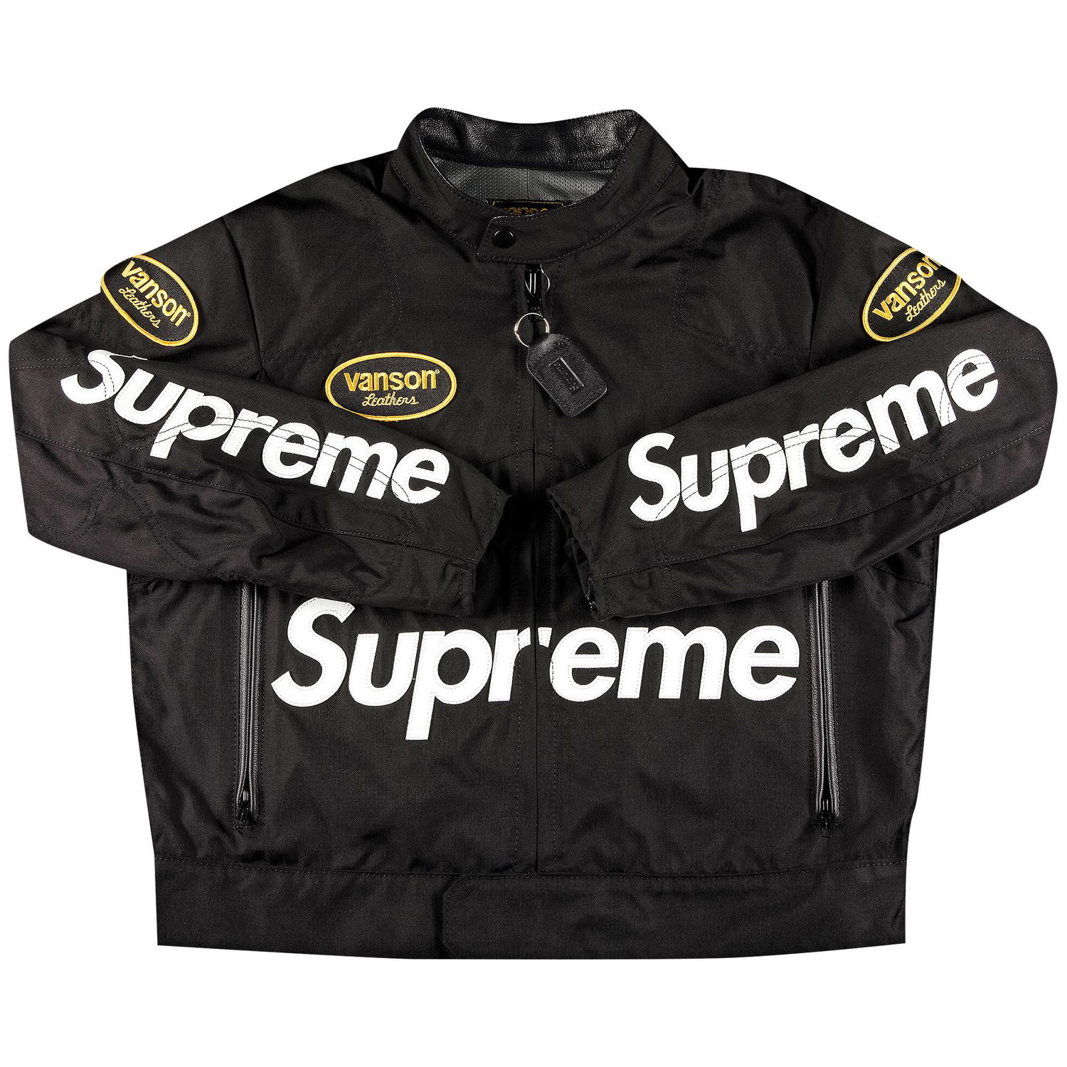 Takki Supreme Vanson Leathers Cordura Jacket Musta | SS21J23 BLACK, 1