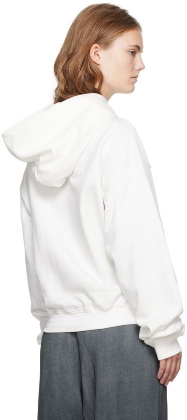 Huppari We11done Fitted Hoodie With Graphic Print Valkoinen | WD-TH2-24-832-U-IV, 2