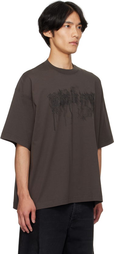 T-paita VETEMENTS Vetements Cradle of Filth Double Dripping Logo T-Shirt Ruskea | UCF76TR450C, 1