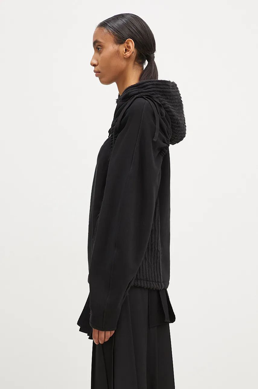Huppari Andersson Bell Hoodie Shirring Cut Out Musta | atb1193w, 1