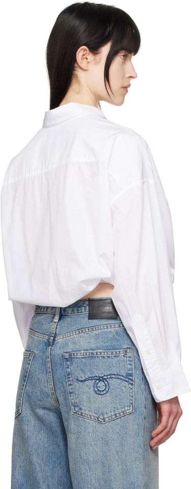 Paita R13 R13 Crossover Cropped Button-Down Shirt Valkoinen | R13WR269-R338B, 2