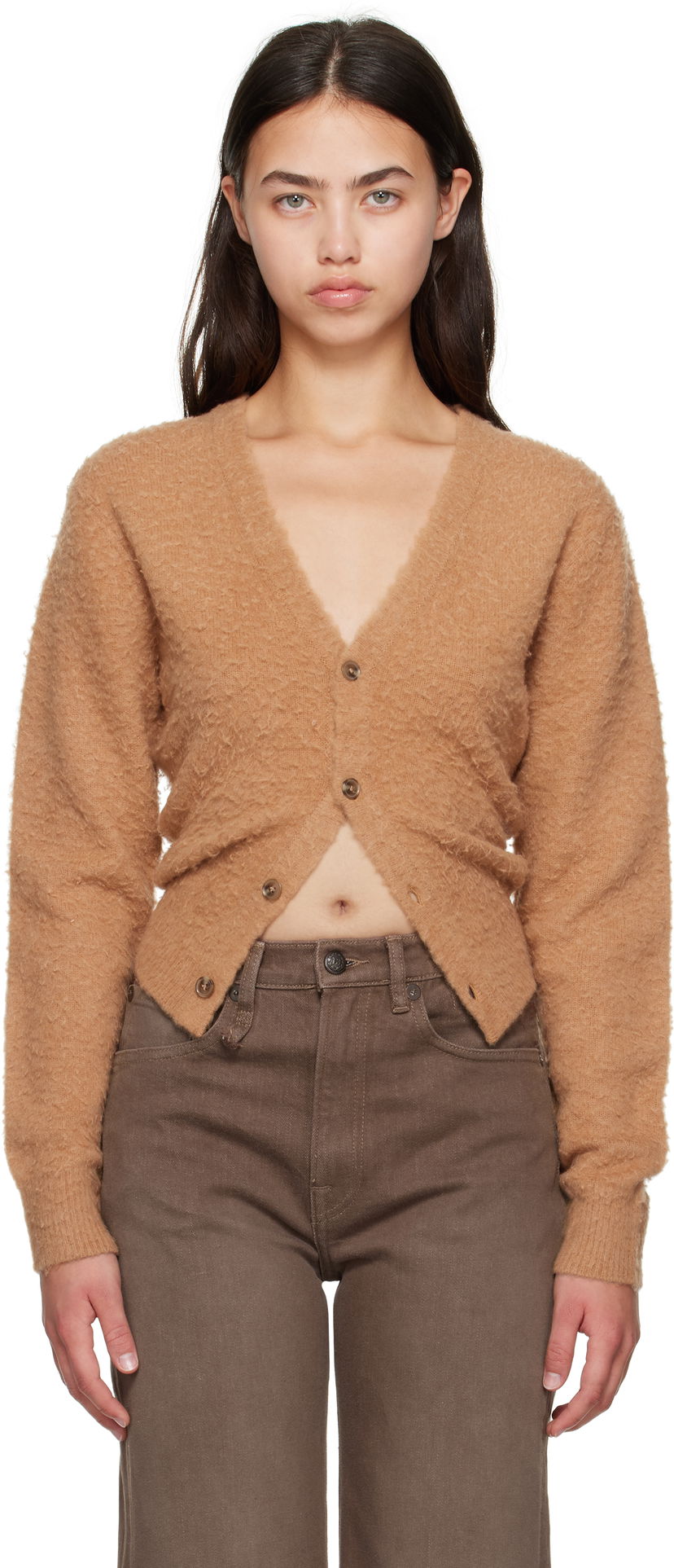 Villapaita R13 R13 Split Hem Cardigan Ruskea | R13WY291-Y213A
