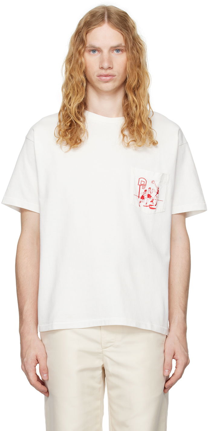 T-paita Bode Embroidered Hoop T-shirt Valkoinen | MRF24CS049