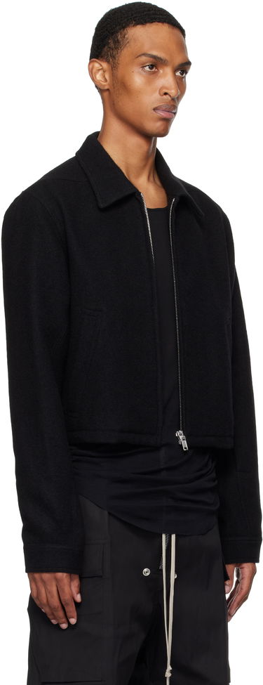 Takki Rick Owens Rick Owens Concordians Alice Brad Cropped Jacket Musta | RU02E1720 WBD, 1