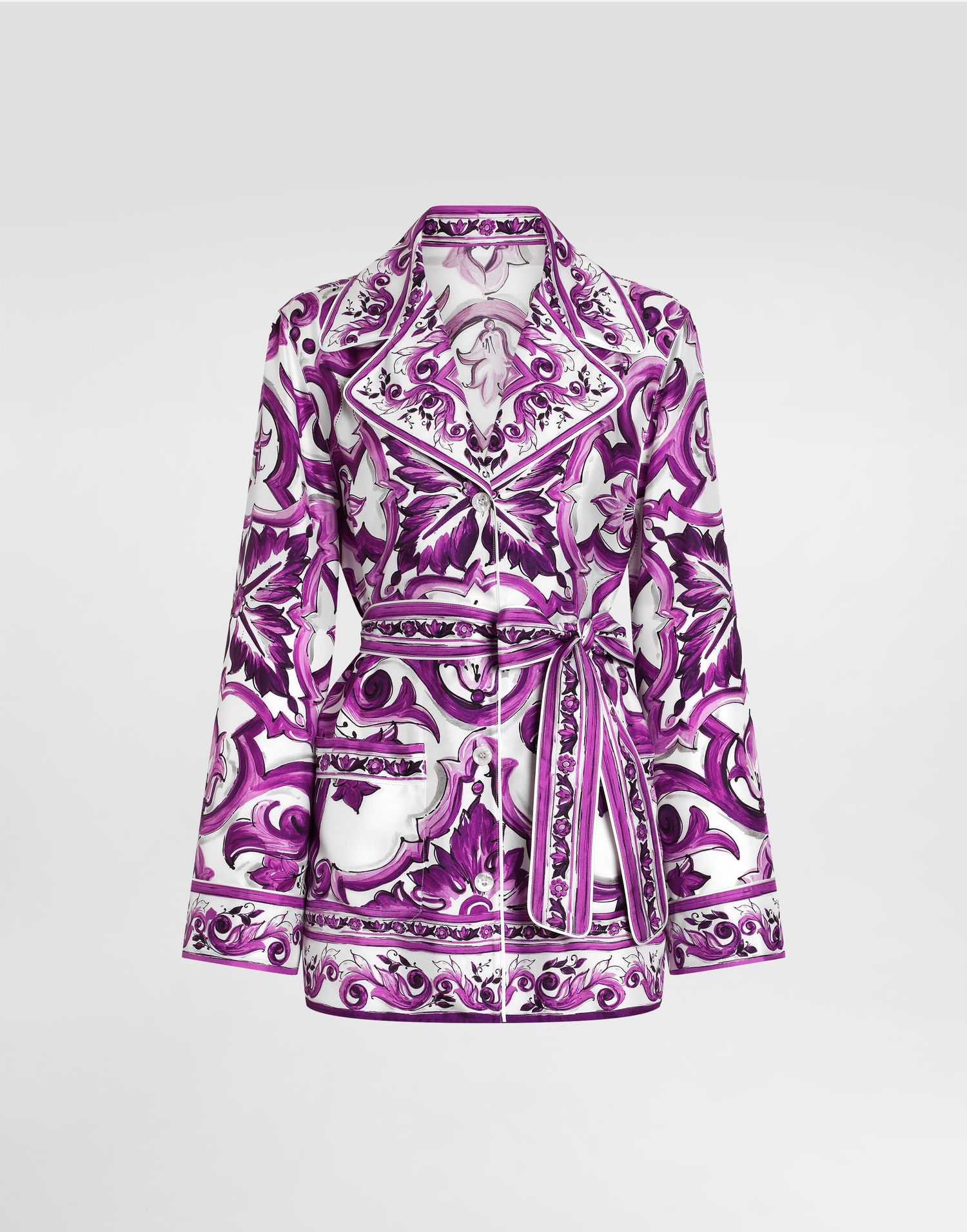 Takki Dolce & Gabbana Dolce & Gabbana Majolica-Print Twill Jacket Violetti | F5Q03THI1TKIP3TN, 0
