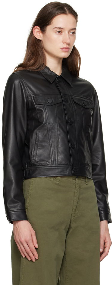 Takki rag & bone rag & bone Debbie Leather Jacket Musta | WAW23H20161816, 1