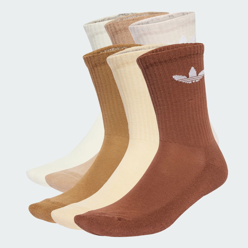 Sukat adidas Performance Trefoil Cushion Crew Socks - 6 Pairs Ruskea | JY2678