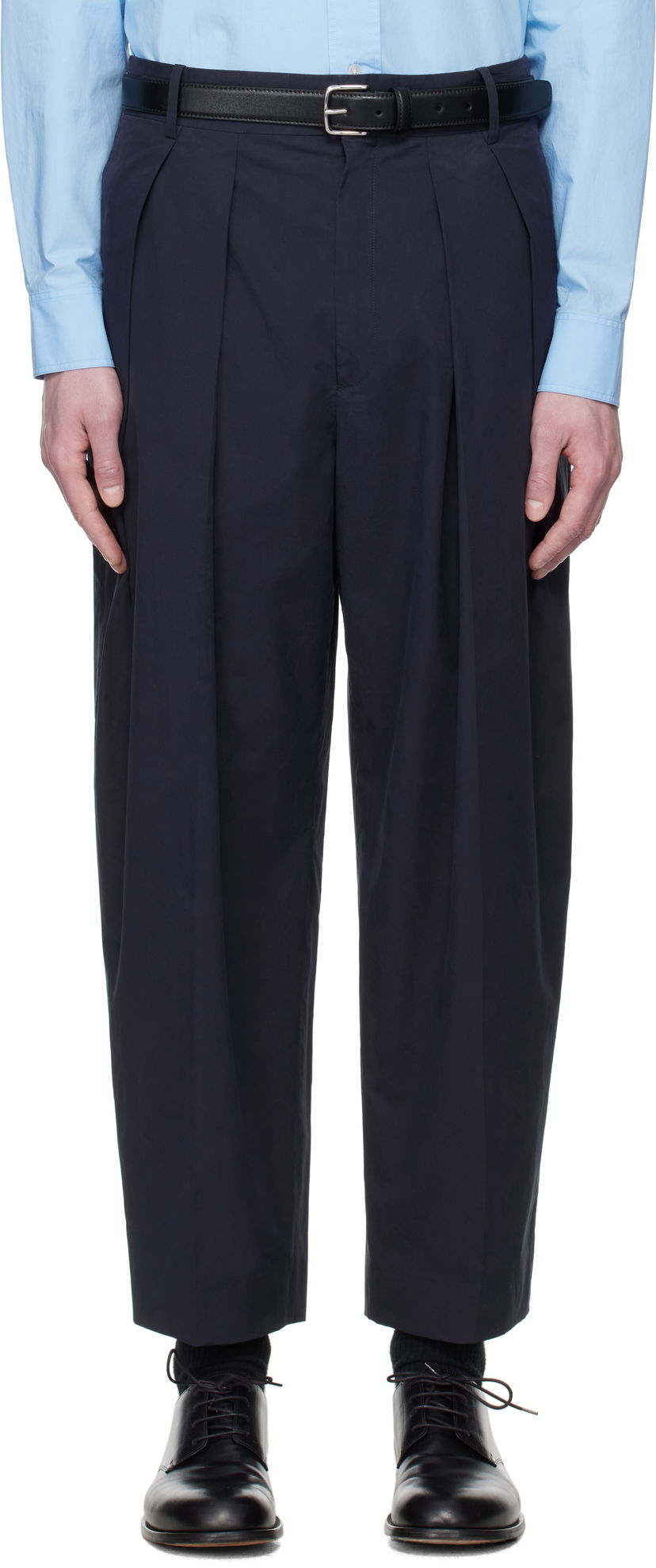 Housut The Row The Row Dyon Pleated Trousers Tummansininen | 937-W3897