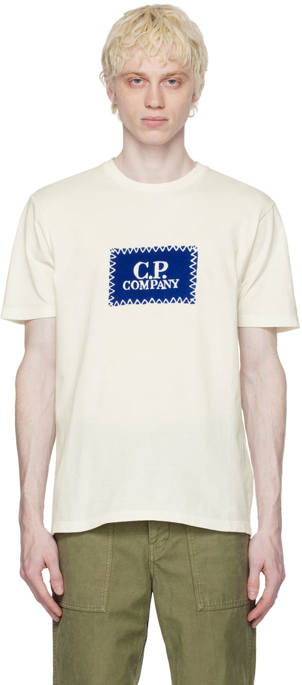 T-paita C.P. Company Crewneck T-Shirt Valkoinen | 14CMTS351A-005431H, 0