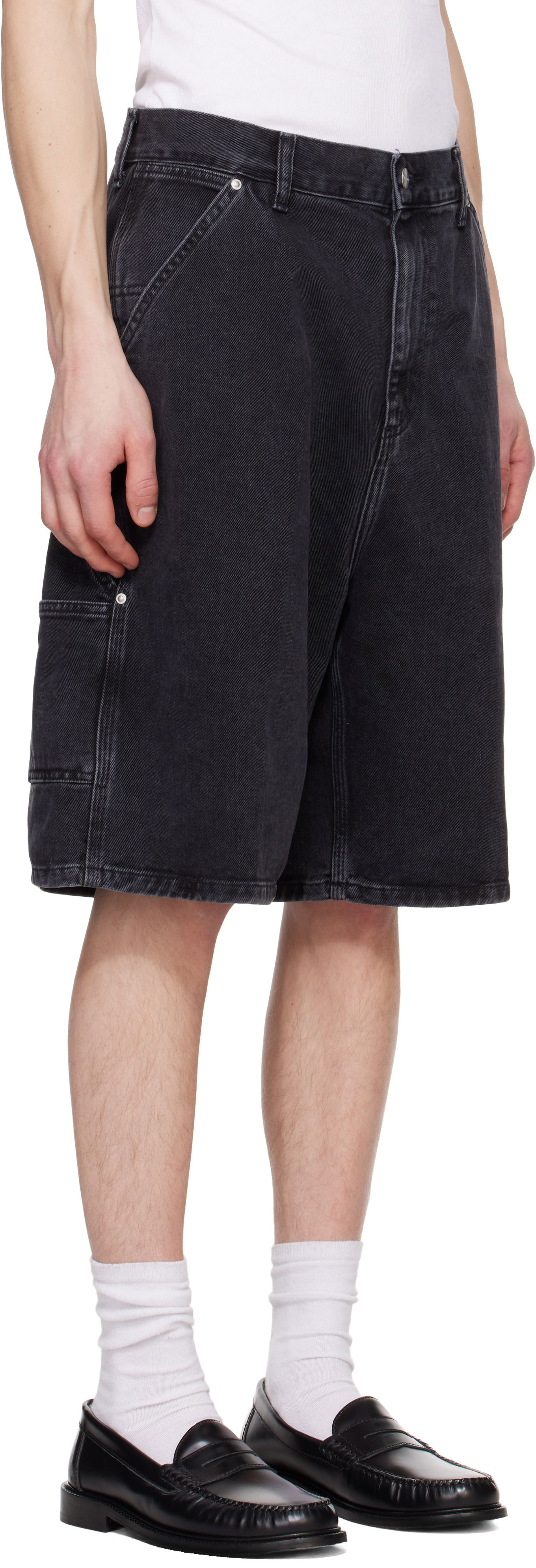 Shortsit Carhartt WIP Carhartt WIP Rivet Denim Shorts Musta | I034319, 1