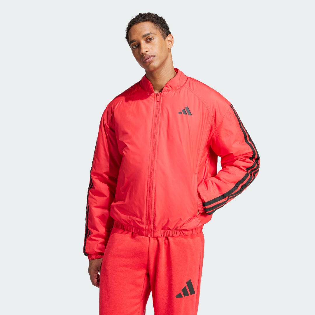 Bomber-takki adidas Performance Essentials 3-Stripes Insulated Bomber Jacket Punainen | JD1048, 0