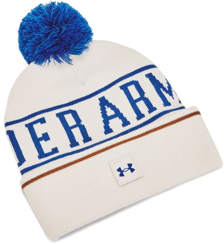 Pipo Under Armour Halftime Pom Beanie Hat Valkoinen | 1386634-110